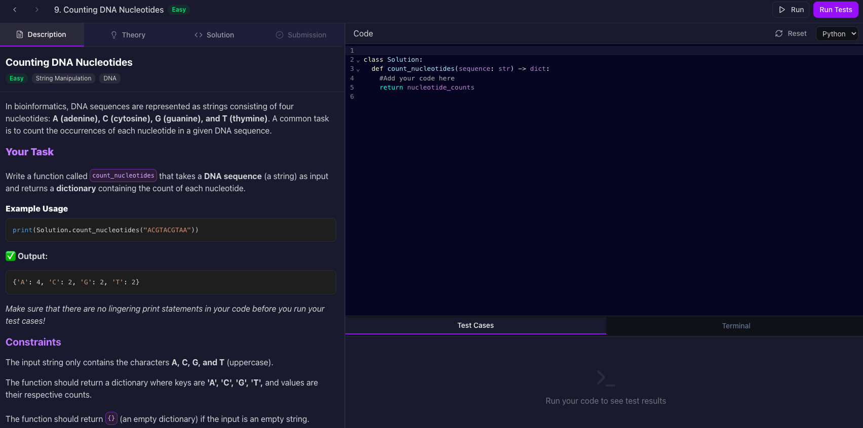SeqSolve App Screenshot